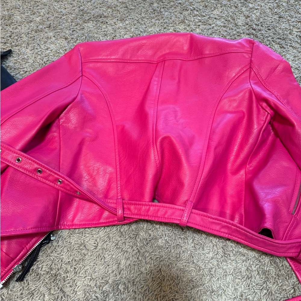 Guess Pink and Black Faux Leather Jackets - Picture 7 of 7